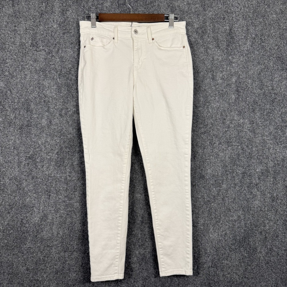 Levi's Denizen Womens Sz Small 29x26 White Five Pockets Modern Skinny Jeans